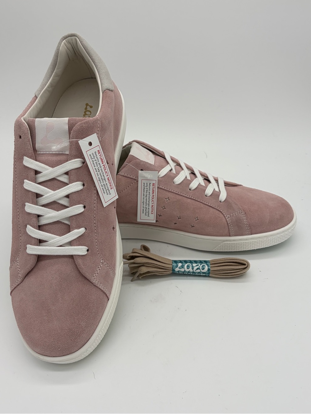 Lazo Women’s Suede Low-Top Sneakers - Dusty Pink